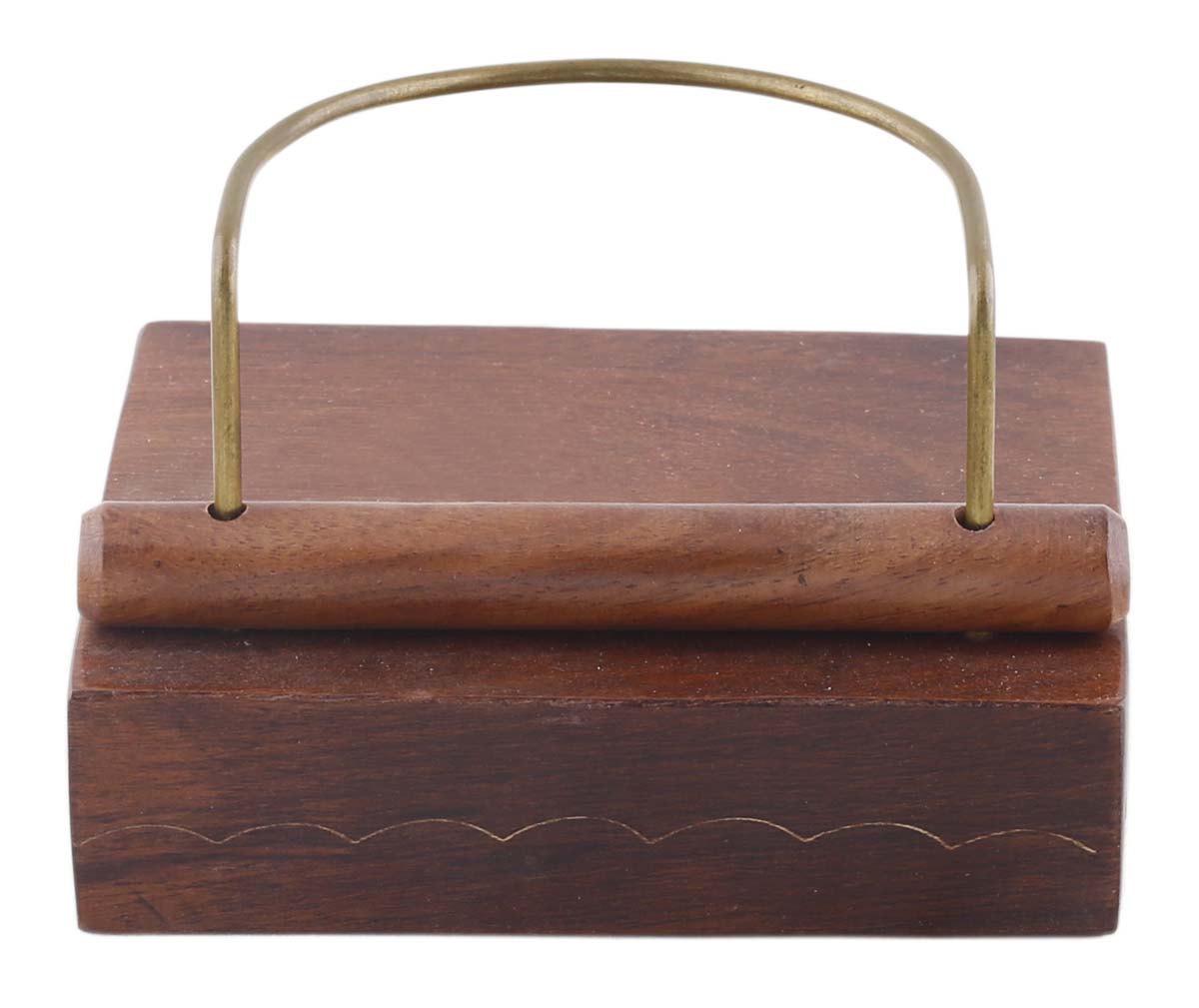 Bulk Wholesale Mobile Holder in Wood – 4” Handcrafted Mobile / iPod Stand with Brass & Wooden Support – Home / Office Essentials from India