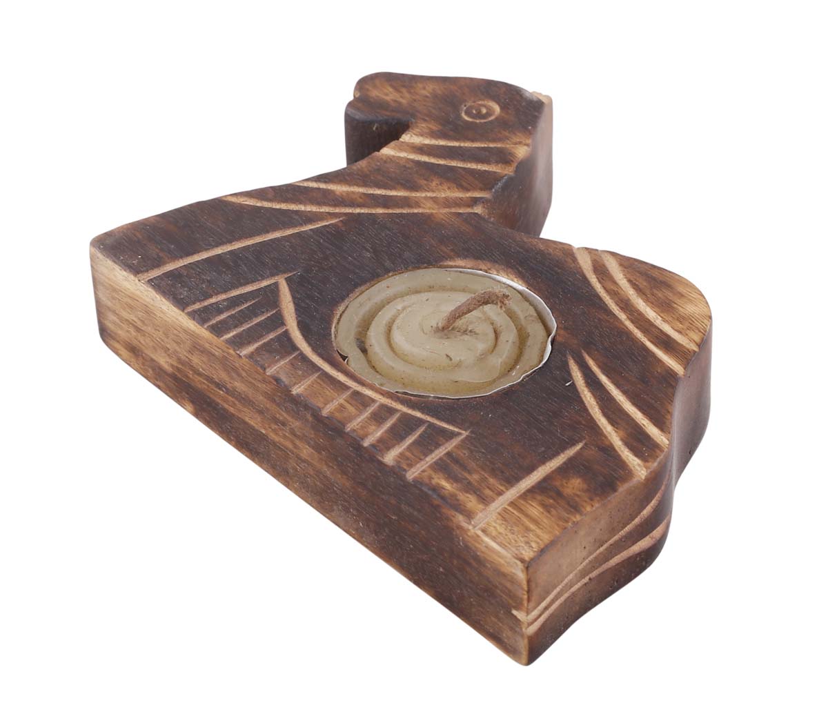 Bulk Wholesale Camel Candle Holder in Mango-Wood – 4” Hand-Carved Tea-Light Holder with Burnished Finish – Home Décor from India