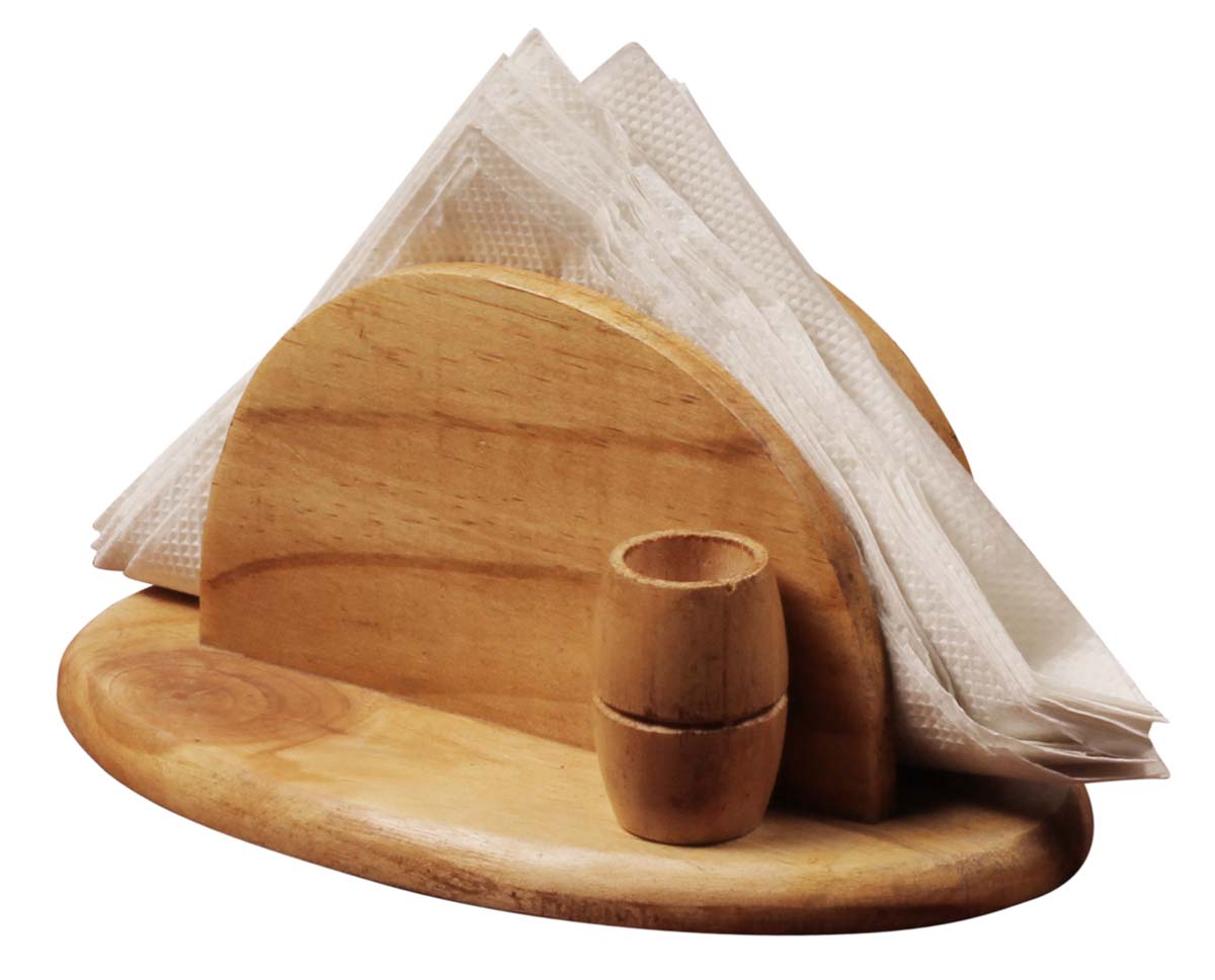 Handmade Wooden Napkin Holder + Toothpick Holder – Light Brown Finish – Dining Table Accessories – Dining Tablescape – Home Décor