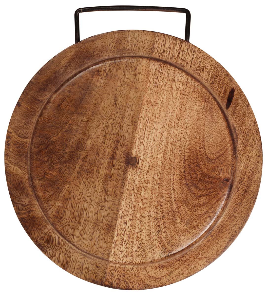 Round Shaped Chopping Board with Handle – Hand-Carved in Mango-Wood – Eco-Friendly – Kitchen Accessories & Essentials – Home Décor  