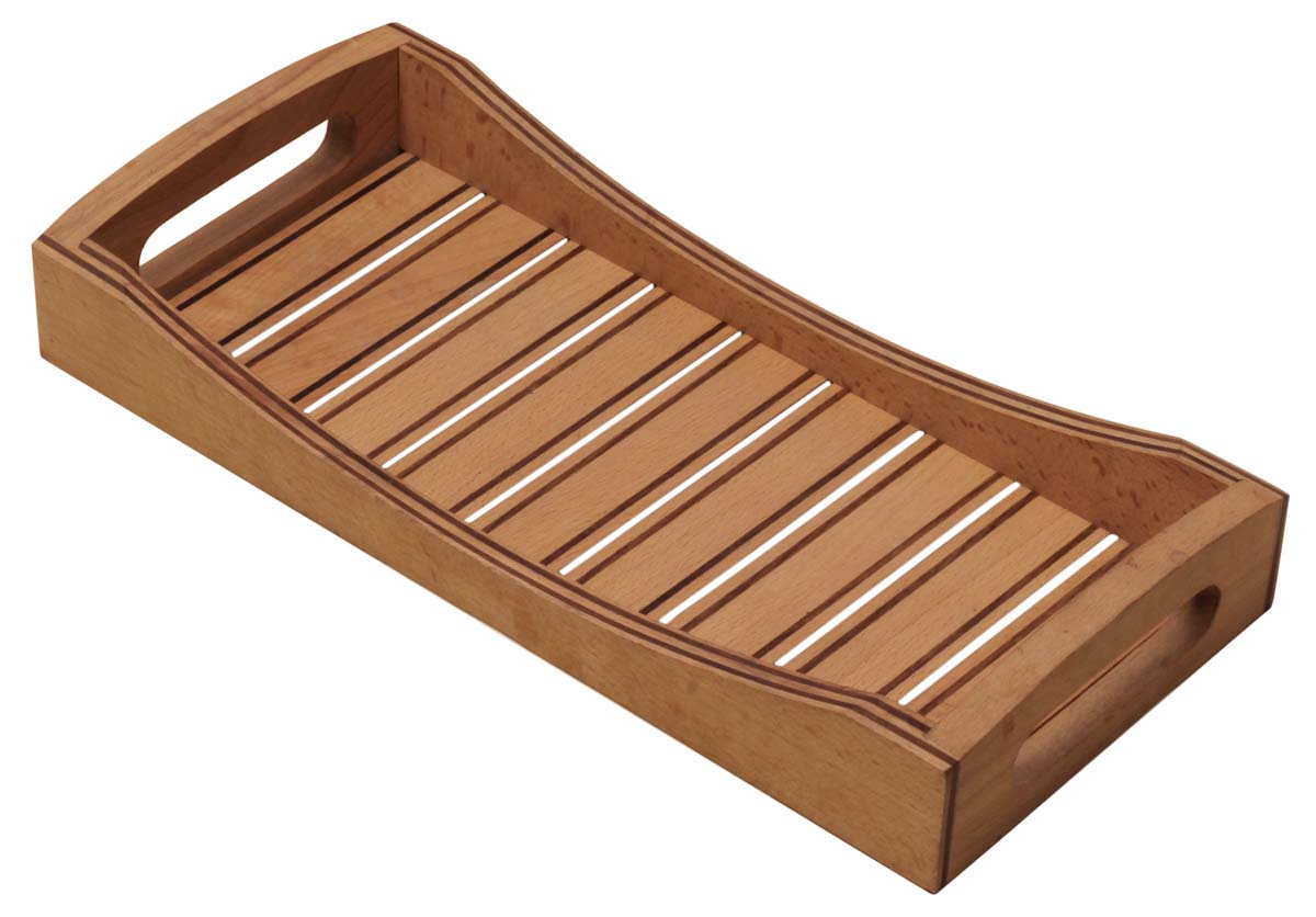 Handmade Wooden Catchall Tray with Handles – Rectangle Shaped – Brown Color Finish – Holders & Organizers – Home Décor