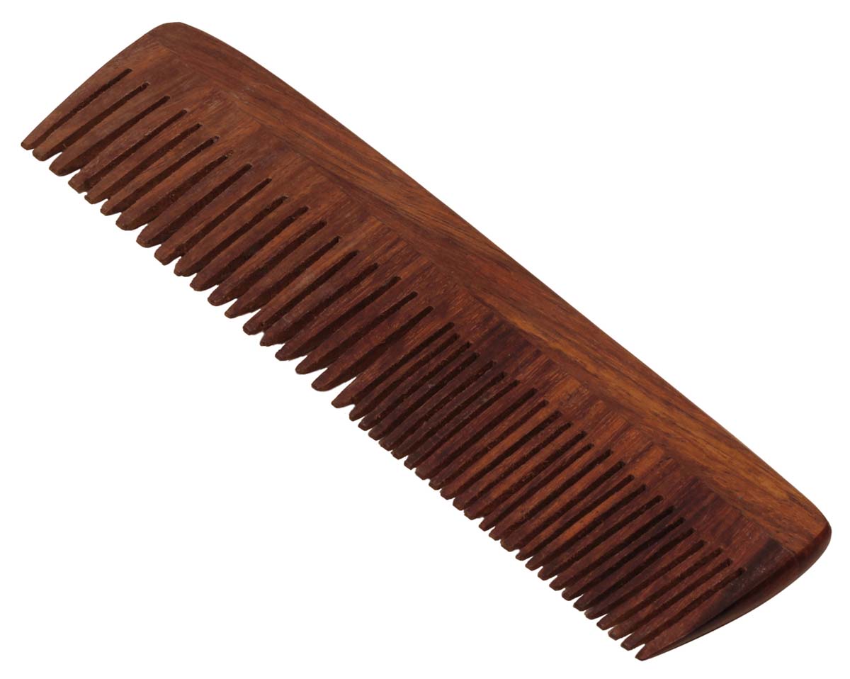 Wooden Comb with Two Kinds of Teeth – Hand-Carved from Wood or Indian Wood – Vanity Accessories 