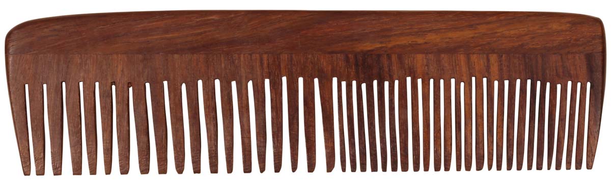 Wooden Comb with Two Kinds of Teeth – Hand-Carved from Wood or Indian Wood – Vanity Accessories 