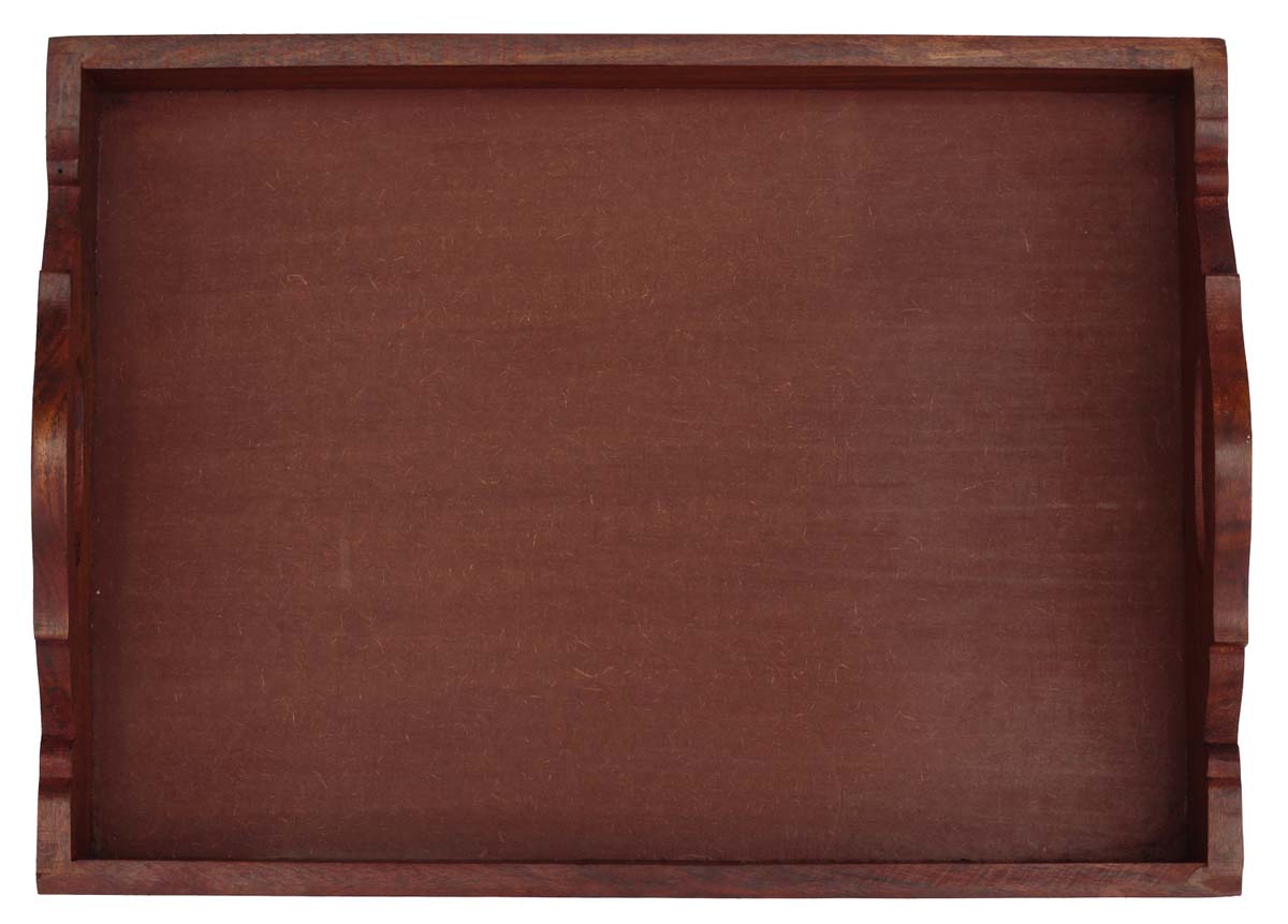 Buy in Bulk Wholesale Wooden Serving Tray - Handmade “Serve In Style” 11 X 15 Inch Decorated with Brass Inlay - Kitchen/Dining Table Essentials