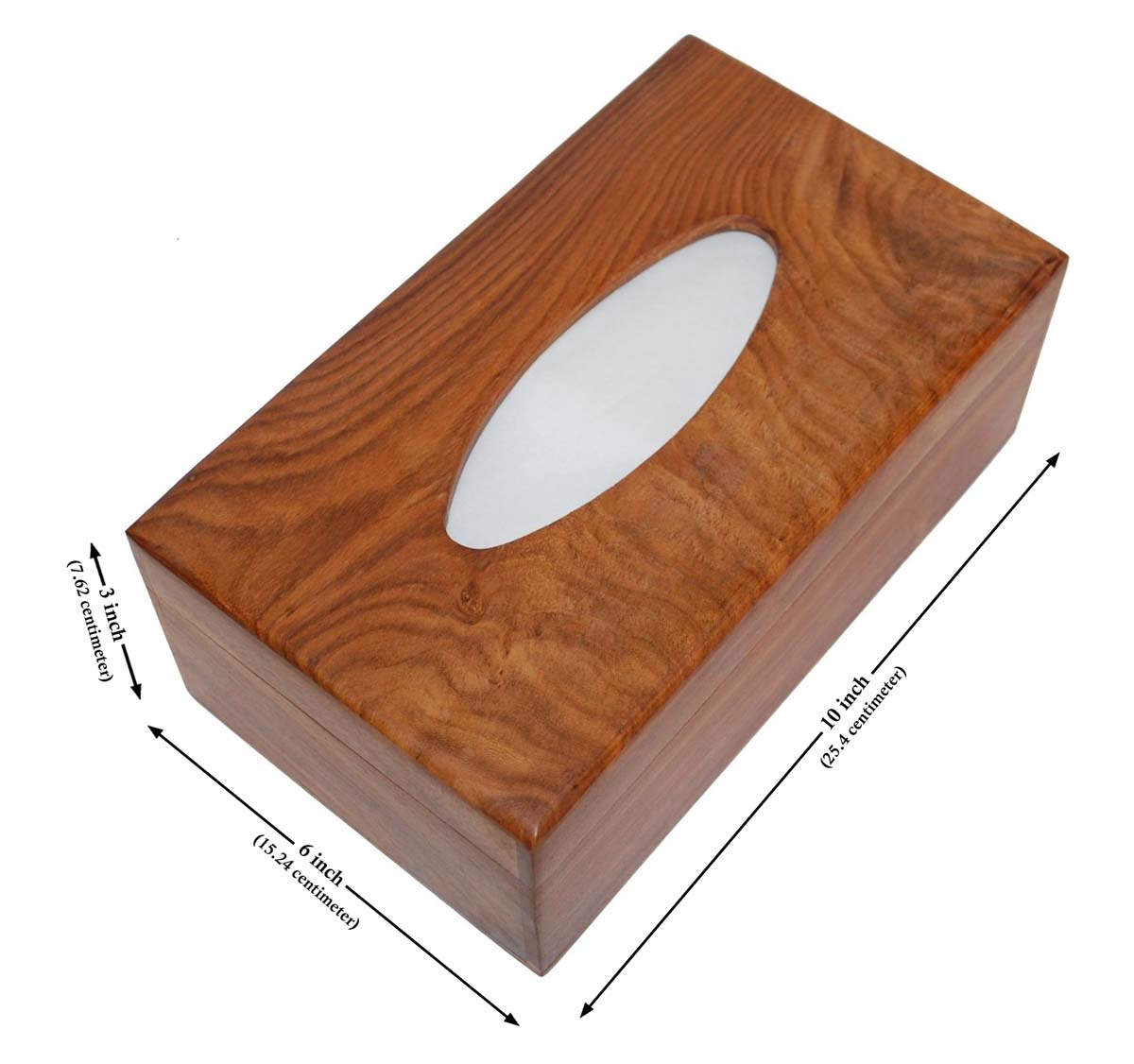 Buy in Bulk Wholesale - Wooden Tissue Box Cover Holder/Napkin Dispenser Brown Handmade in Wood 10 Inch Large