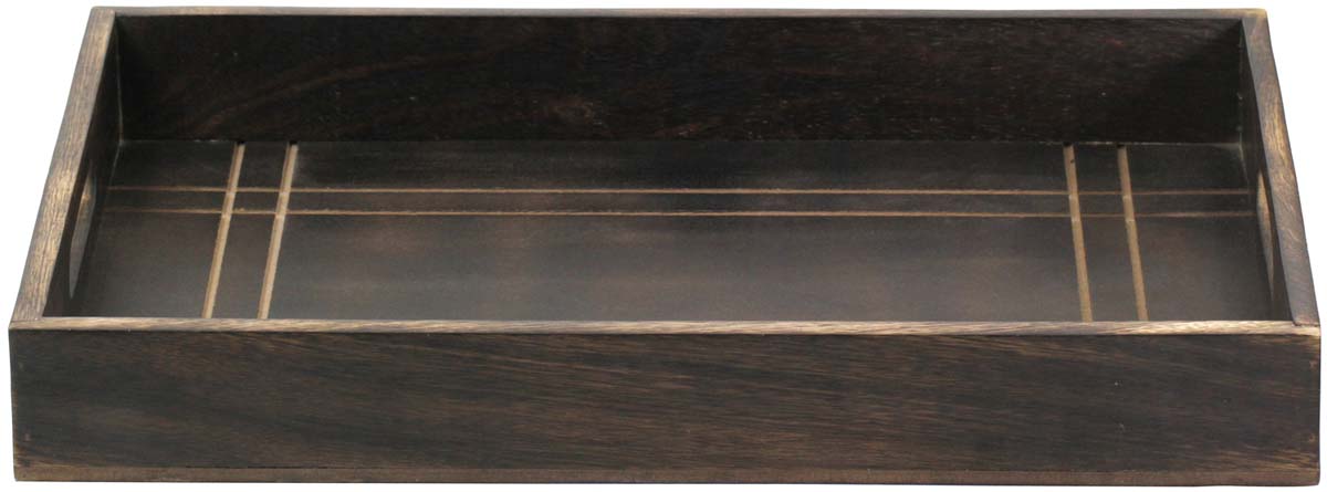 Buy in Bulk Wholesale - Wooden Serving Tray with Handles - Dark Brown Handmade in Wood - Kitchen & Dining Accessories