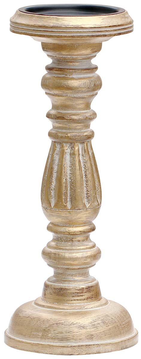  Rustic Pillars – Handmade 11”Antique-Look Pillar Candle Holder/ Votive Stand with White Distressed Finishing  - Buy in Bulk Wholesale