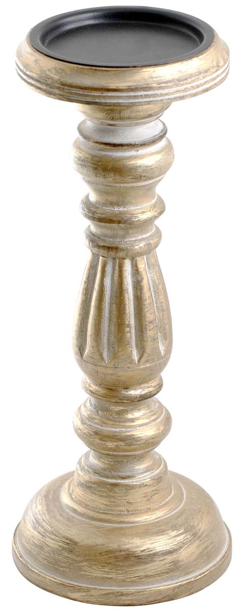  Rustic Pillars – Handmade 11”Antique-Look Pillar Candle Holder/ Votive Stand with White Distressed Finishing  - Buy in Bulk Wholesale