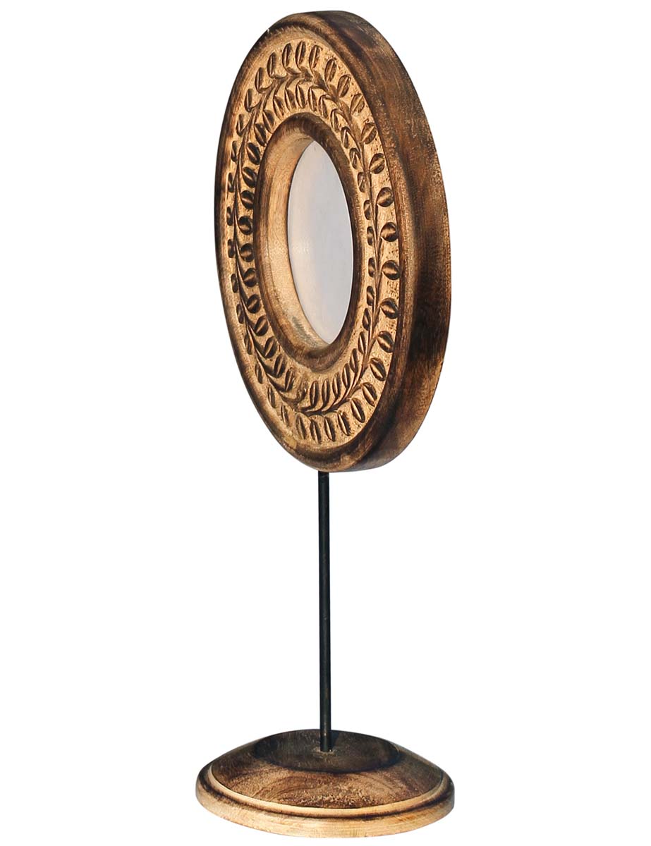 Bulk Buy 4x4” Picture Frame - Wholesale Handmade 14” Wooden Photo Frame with an Iron Stand - Vintage-Look Home Decor Accessories from India