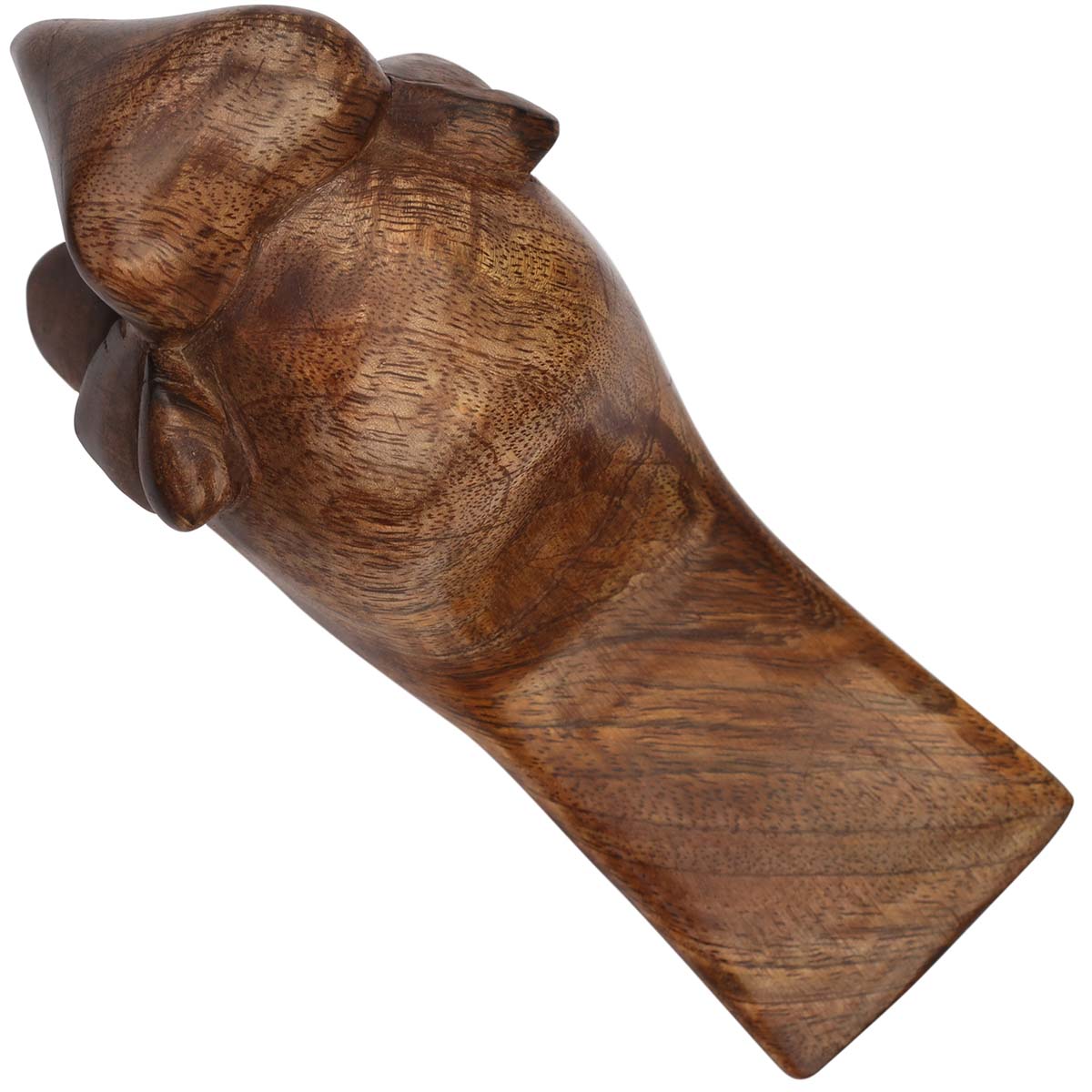 Bulk Wholesale Elephant Door Stopper in Wood - Hand-Carved 7.4” Decorative Door Accessory in Animal Shape - Home Decor/Essentials from India