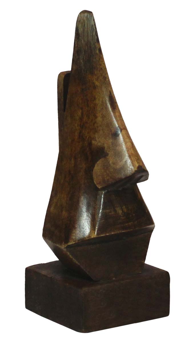 Bulk Wholesale Handmade 6.5” Funny Nose-Shaped Spectacle Holder in Dark-Brown Mango-Wood – Antique-Look Home Décor / Essentials from India