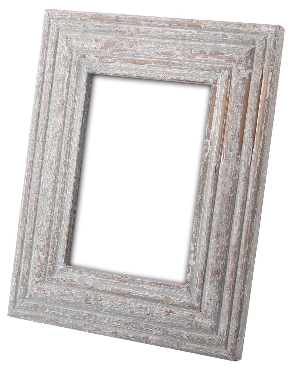 Wholesale Rectangular 5x7 MDF Photo/Picture Frame - Bulk Buy Photo Frame with Ribbed Pattern in Distressed Gray - Home Decor Picture Frame from India