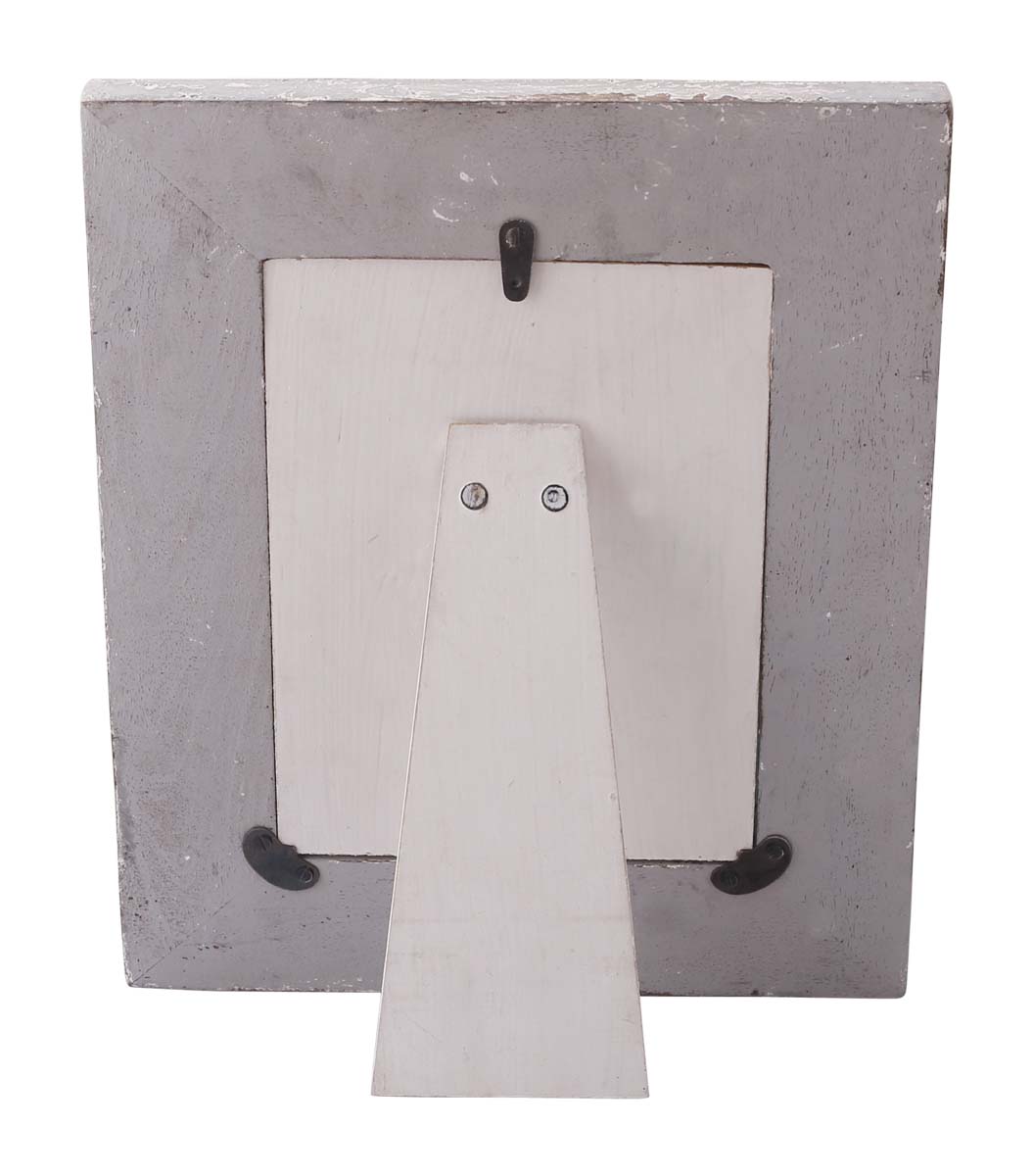 Wholesale Rectangular 5x7 Wood Photo/Picture Frame with Ribbed Pattern in Distressed Brown & Grey Color - Bulk Buy Handmade Photo Frame - Home Decor Picture Frame from India