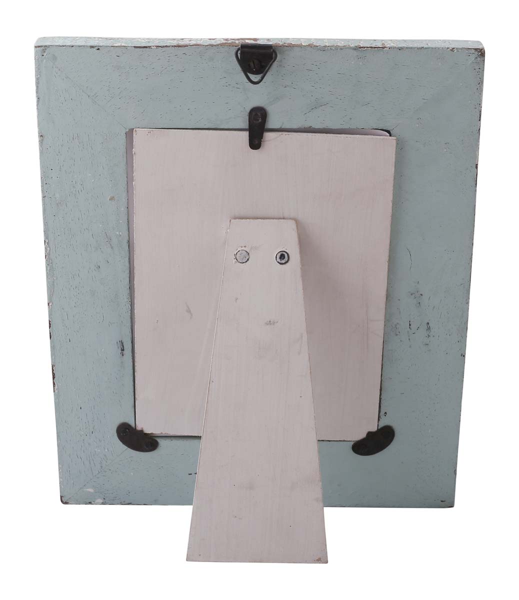 Bulk Buy 5x7 Picture Frame - Wholesale Handmade Wood Photo Frame with Ribbed Pattern in Distressed Pastel Green Color - Home Decor Accessories from India