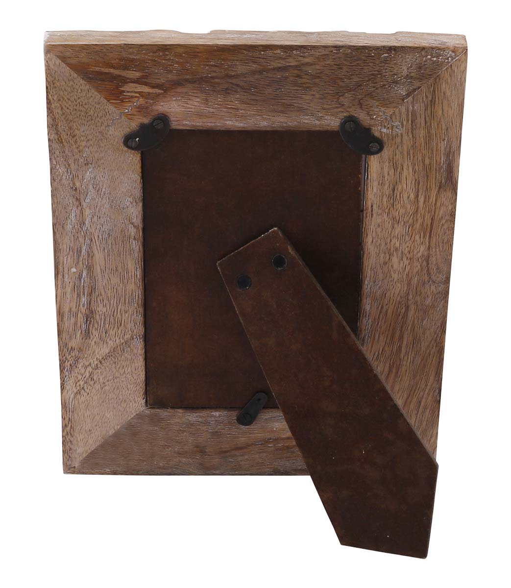 Bulk Buy 4x6 Picture Frame - Wholesale Handmade Photo Frame/Picture Holder in Wood Decorated with Abstract Pattern in Brown & White Color - Home Decor Accessories from India