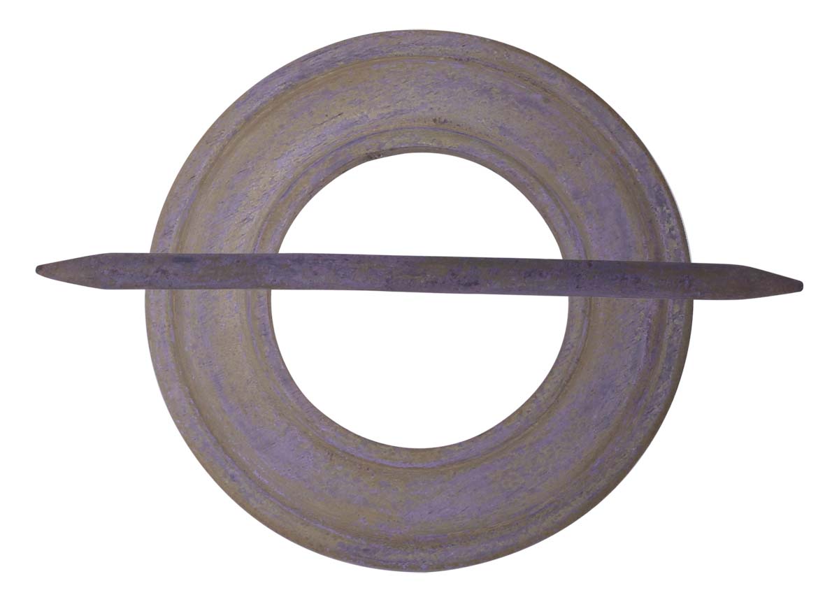 Bulk Wholesale Handmade 9.5” Mango-Wood Round Curtain Tieback with Shades of Purple in Distressed-Look - Antique-Look Curtain Stoppers from India