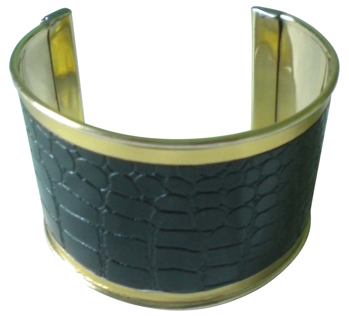 Brass Cuff Bracelet – Black Golden – Hand-Crafted – Trendy Accessories for Women in Bulk at Wholesale
