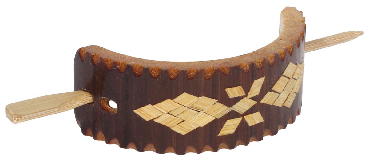 Handmade Hair Clip in Bamboo – Beige & Brown – Eco-Friendly Hair Accessory – Fashion Accessories   Buy in Bulk Wholesale