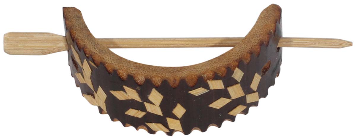 Handmade Hair Clip in Bamboo – Beige & Brown – Eco-Friendly Hair Accessory – Fashion Accessories   Buy in Bulk Wholesale