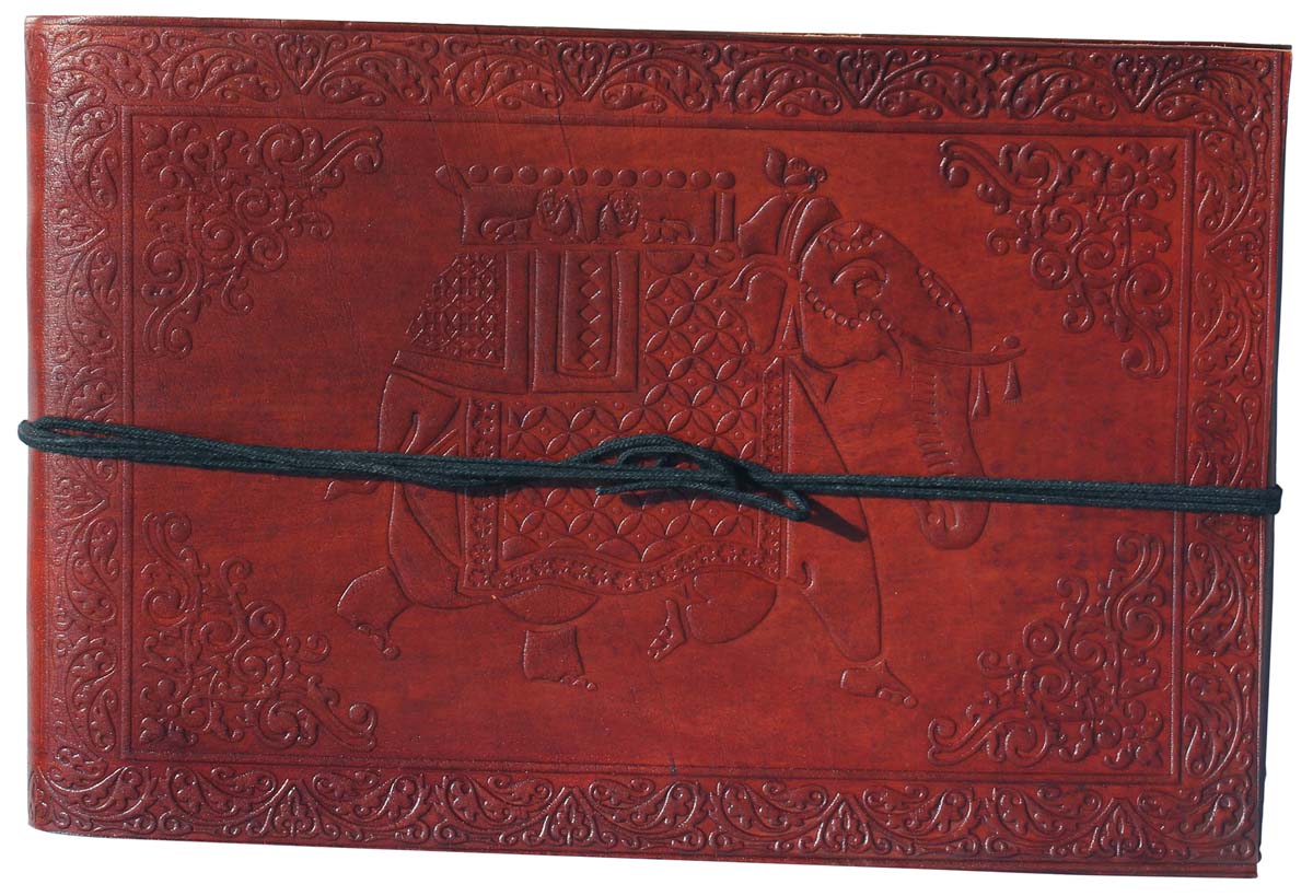  Artful Display - 10.5 Inches Photo Album With Handmade Paper & Brown Embossed Leather Cover   - Buy in Bulk Wholesale