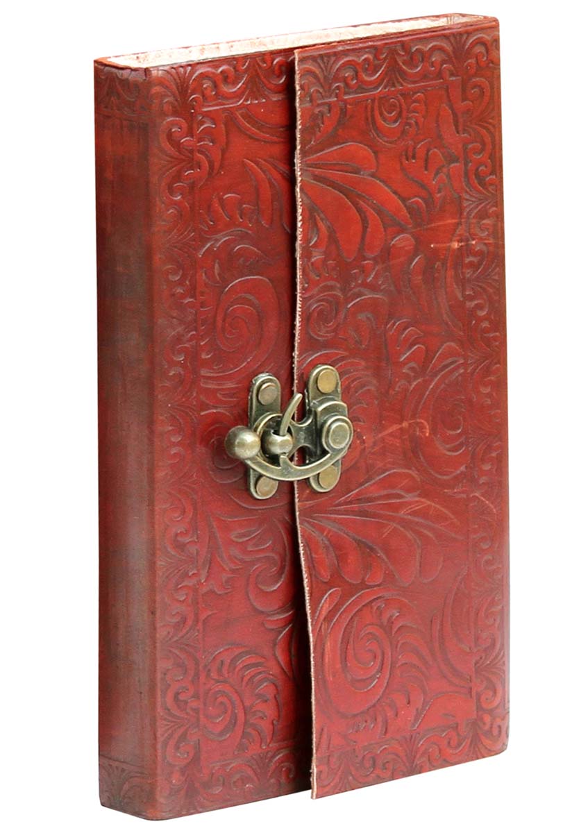 Buy in Bulk Wholesale Writing Journal With Handmade Blank Paper & Embossed Leather Cover 9 Inches Notebook