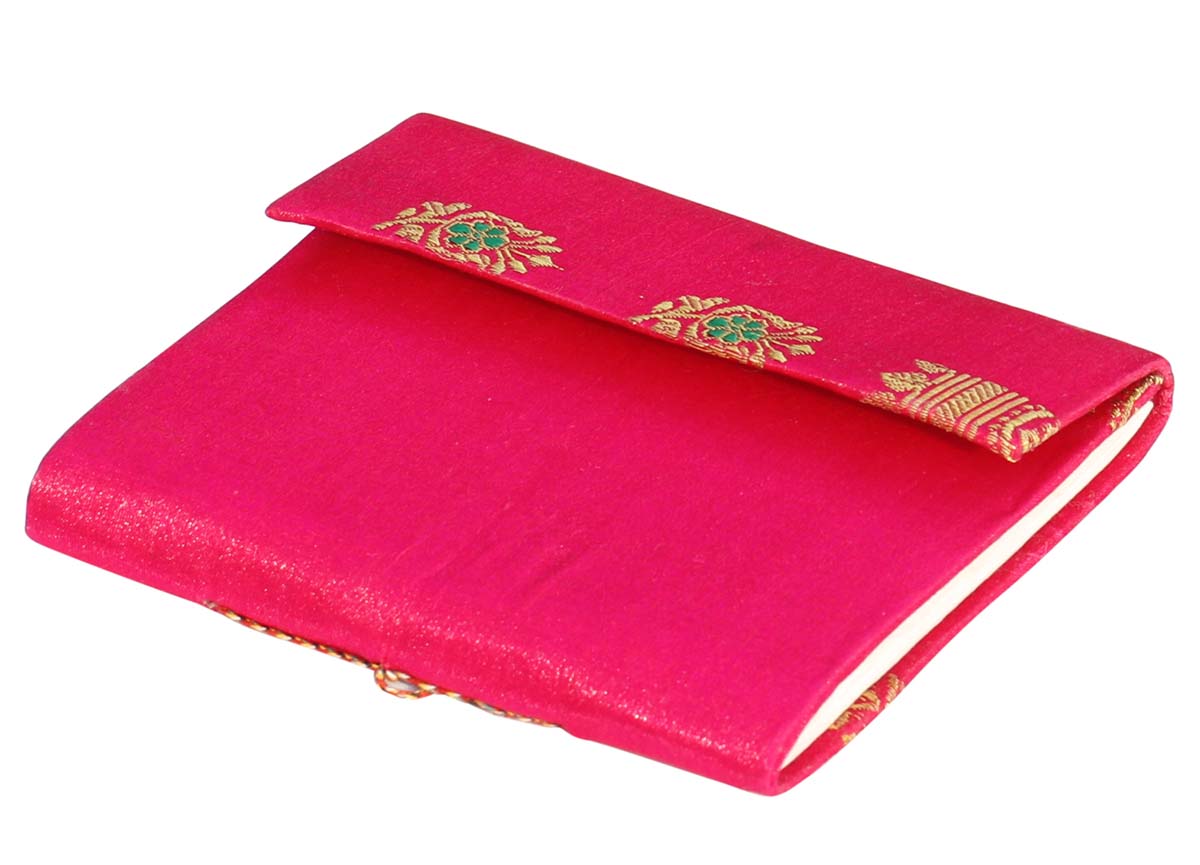 Buy in Bulk Wholesale Journal/Notebook/Scrapbook/Sketchbook In Brocade Silk Cover With Thread Closure - Handmade 6" Diary