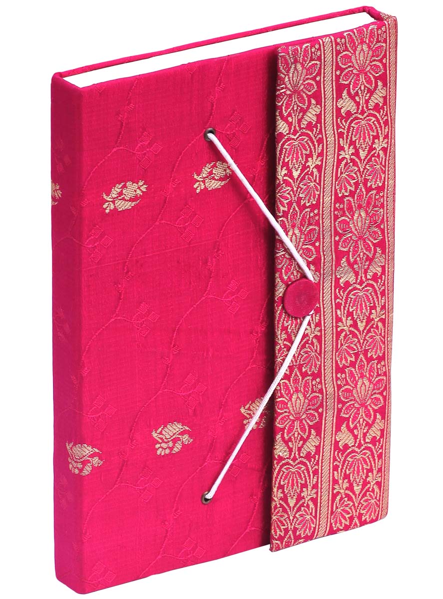 Buy in Bulk Wholesale Writing Journal/Diary With Handmade Paper & Brocade Silk Cover 10.4 Inch Notebook