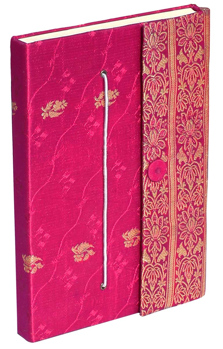 Buy in Bulk Wholesale Writing Journal/Diary With Handmade Paper & Brocade Silk Cover 10.4 Inch Notebook