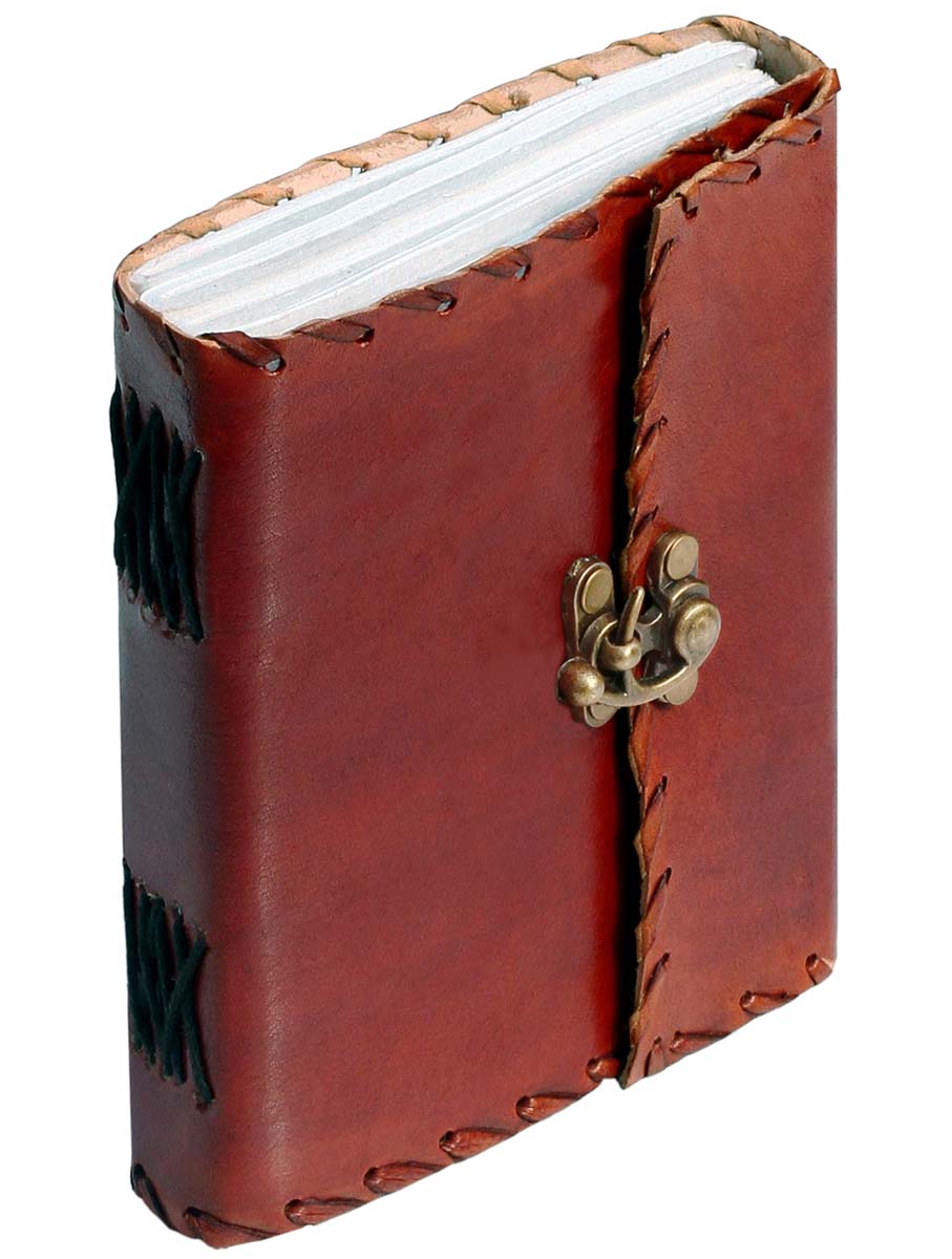 Buy in Bulk Wholesale 6" Writing Journal/Diary With Handmade Paper & Brown Leather Cover Blank Notebook