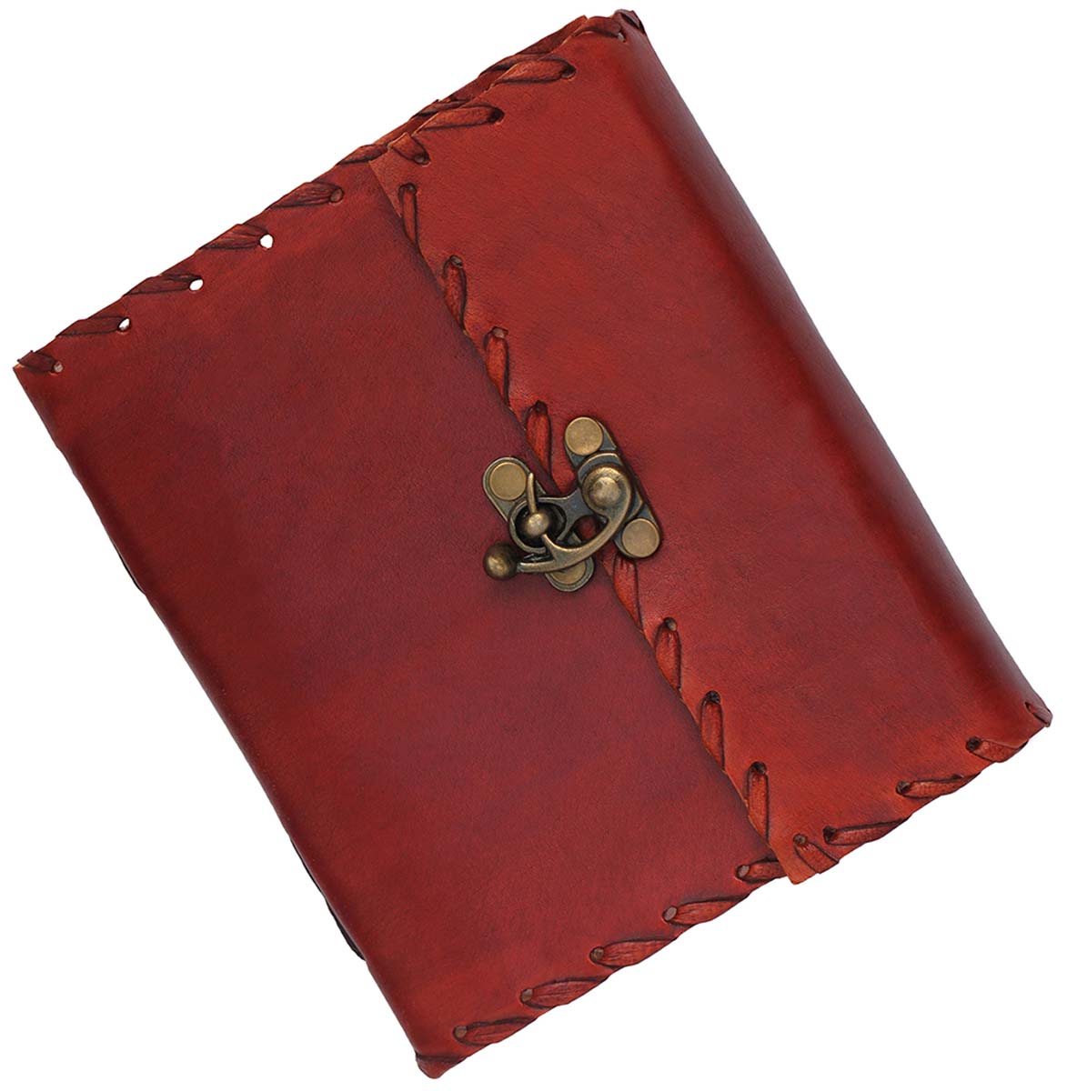 Buy in Bulk Wholesale 6" Writing Journal/Diary With Handmade Paper & Brown Leather Cover Blank Notebook