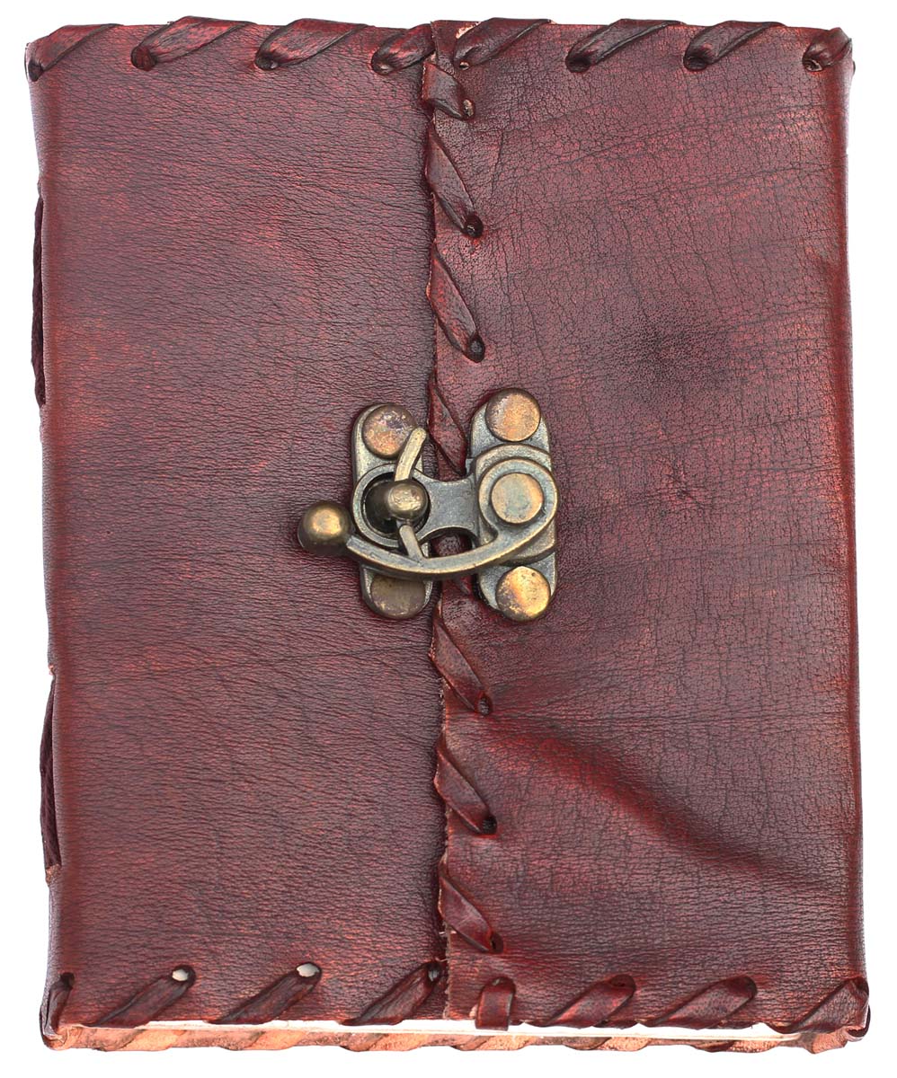 Buy in Bulk Wholesale Olde Worlde Journal - 4x5" Pocket Notebook/Diary With Handmade Paper & Genuine Leather Cover In Brown