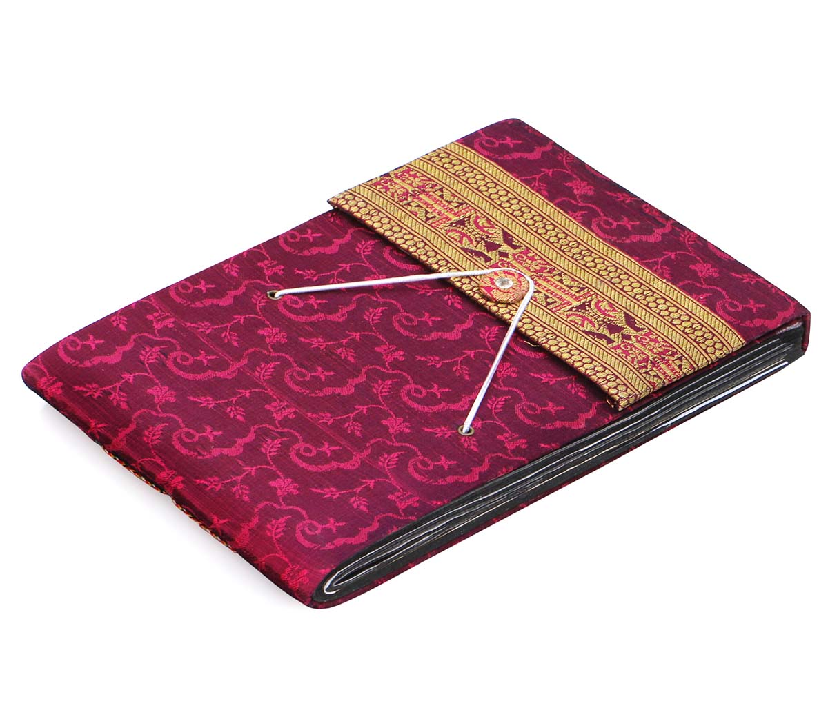 Memories Forever - Handmade 10.4" Large Photo Album With Recycled Paper & Brocade Silk Cover  - Buy in Bulk Wholesale