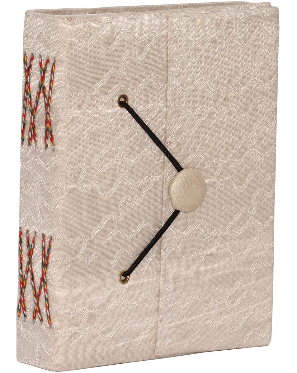 Buy in Bulk Wholesale Handmade 6" Writing Journal/Daily Diary In Recycled Papers & Brocade Silk Cover Notebook