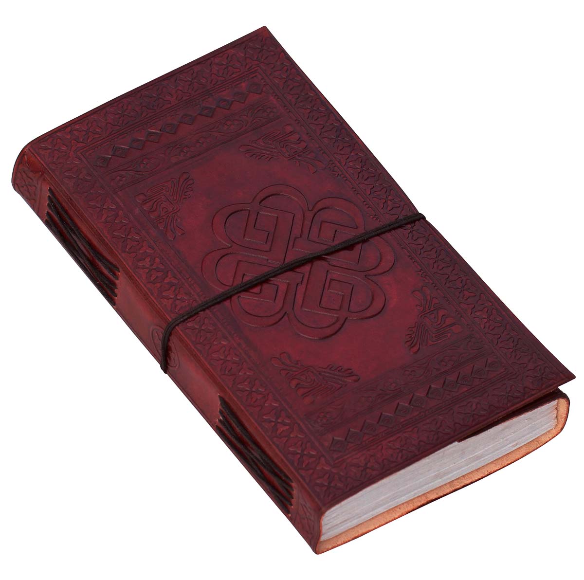 Buy in Bulk Wholesale Writing Journal/Sketchbook 9 Inch With Handmade Paper & Embossed Leather Cover